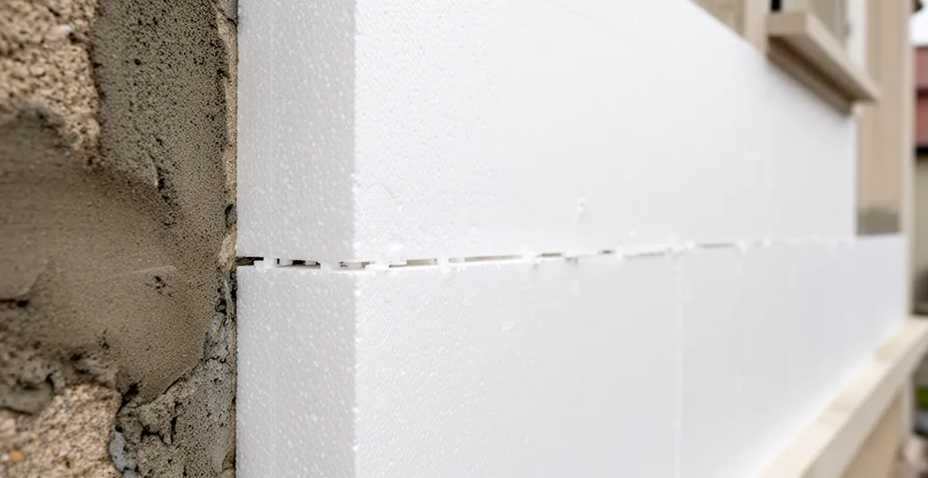 Panneaux d'isolation thermique par l'extérieur montrant la continuité de l'enveloppe isolante