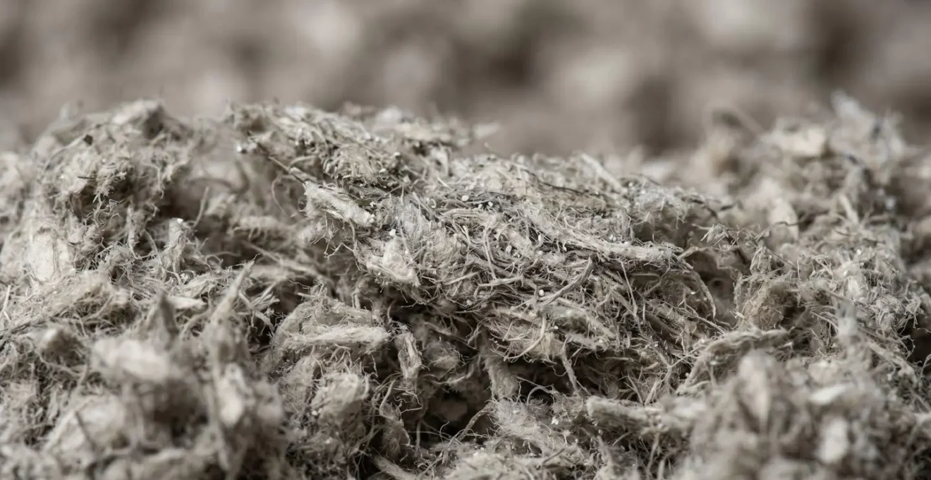 Comparaison visuelle entre ouate de cellulose correctement densifiée et sur-gonflée montrant la différence de volume et de qualité
