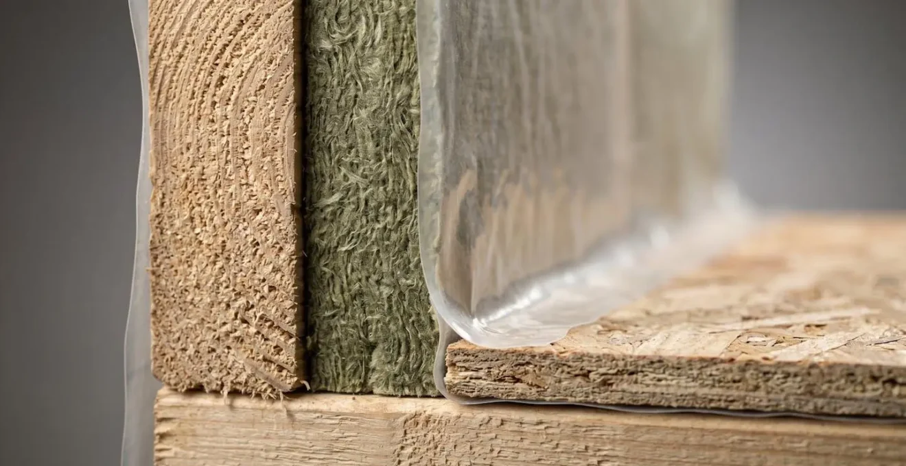Détail technique d'une jonction entre mur et plancher avec isolation continue