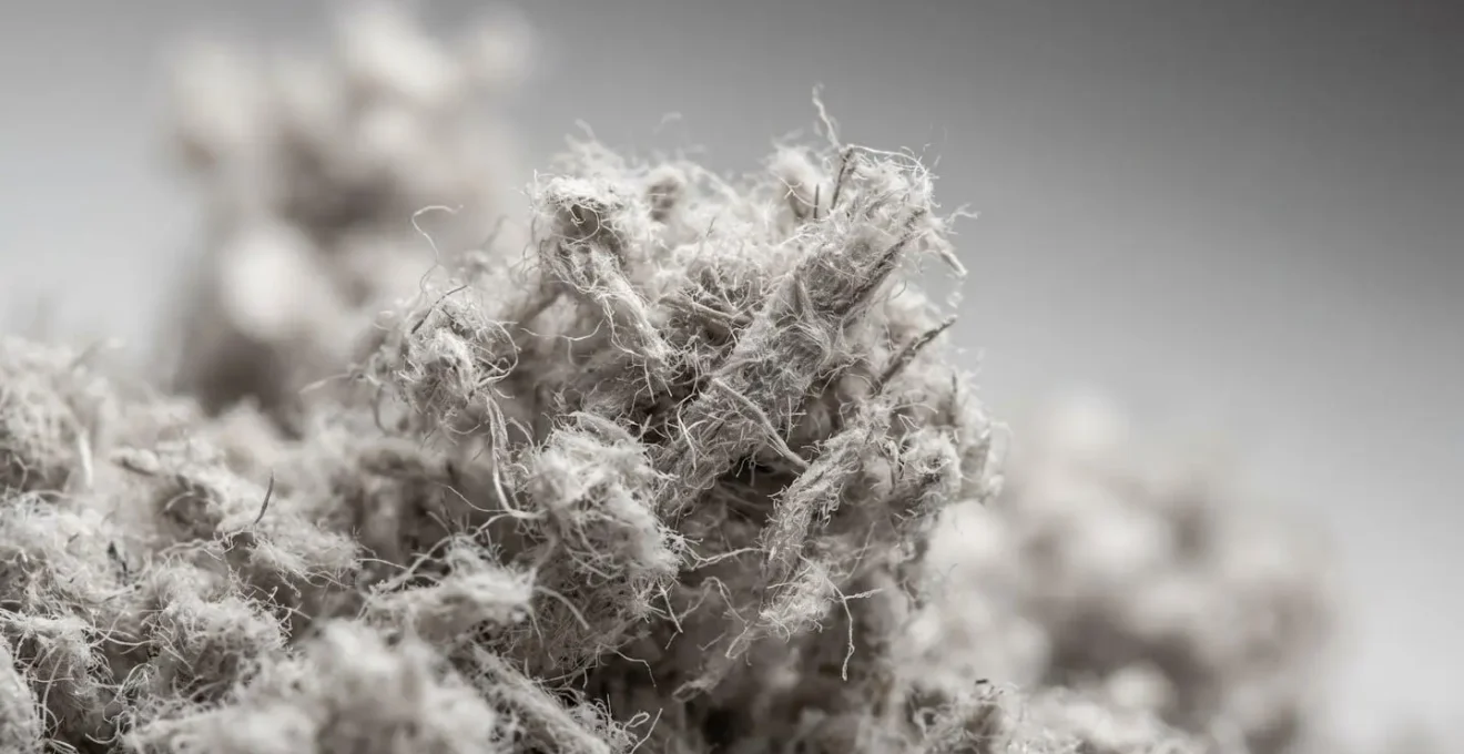 Gros plan des fibres de cellulose recyclée grise transformée à partir de papier journal