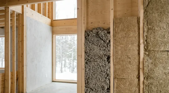Matériaux d'isolation biosourcés naturels pour la réduction du carbone incorporé dans une maison québécoise